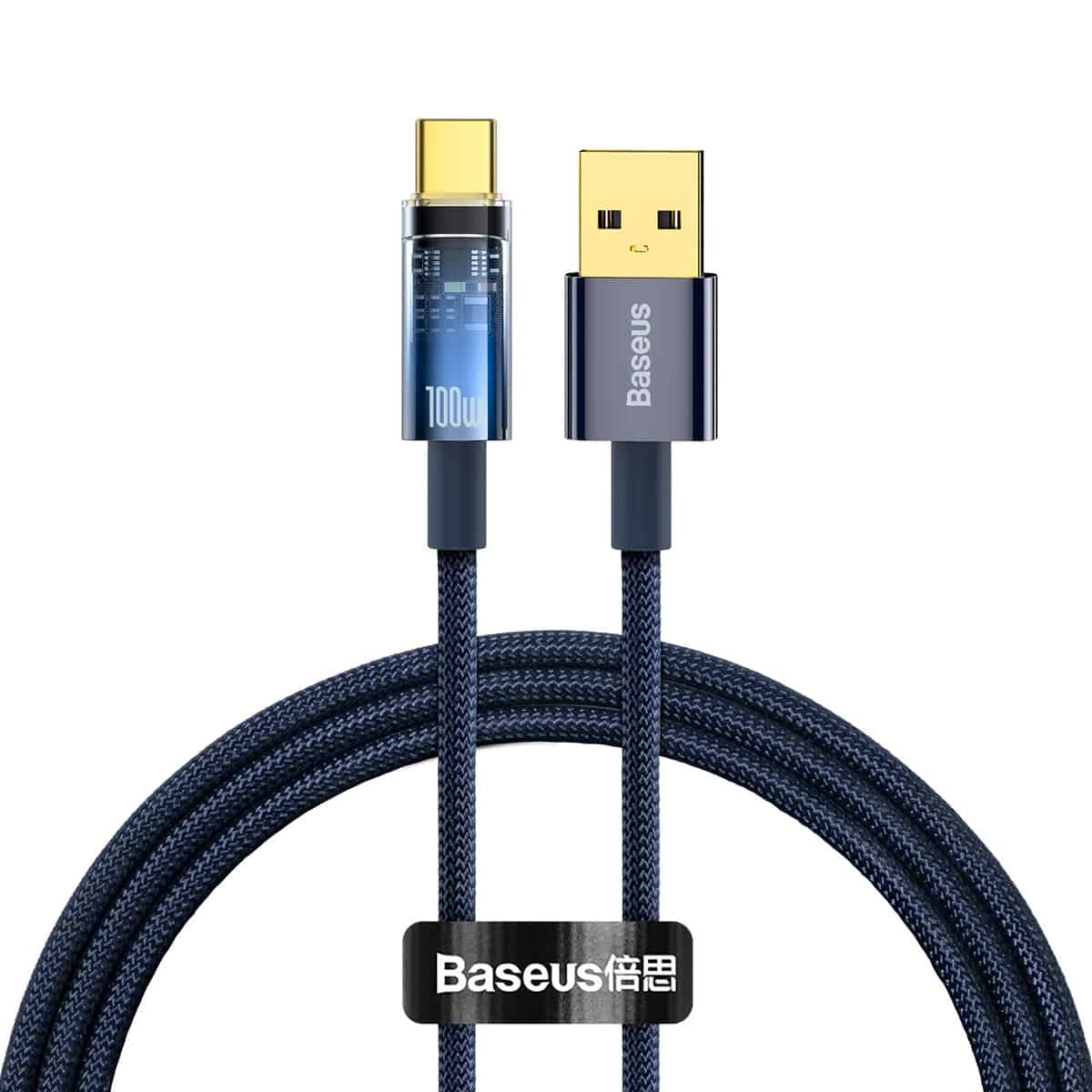 Baseus Explorer Series Auto Power-Off Fast Charging Data Cable USB to Type-C 100W 1M